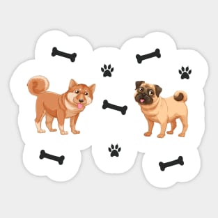 French Bulldog Akita Inu Dog Sticker